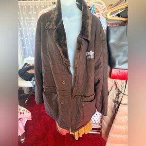 Pelle Pelle Dark Brown Jacket with Embroidered Logo
